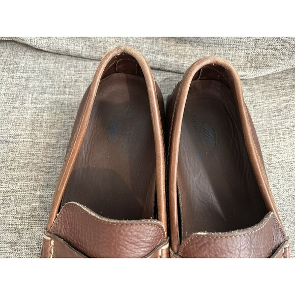 Neil M Leather Driving Loafers Mens Size 9 Two Tone Brown